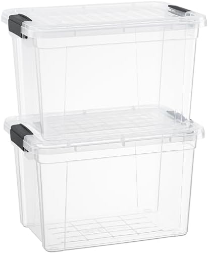 Superio 8.7 Quart Clear Plastic Storage Boxes with Lids, Stackable Organizer Containers, BPA-Free Storage Bins for Home,