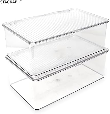 Isaac Jacobs Medium Stackable Organizer Bin (10.75”x6.5”x3.7”)