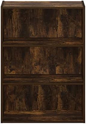 Furinno PASIR Book Shelf, 3-Tier Bookshelf, Storage Shelves Bookcase, 9.7 x 23.7 x 31.5, for Living Room, Bedroom, Home 