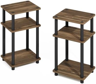 Furinno Turn-N-Tube Storage Shelves, Stackable Standing Shelf, Open Corner Shelf, for Organization and Storage, Living R