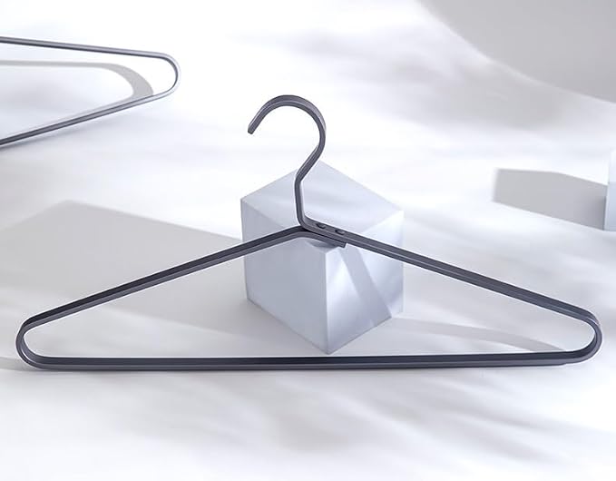 Premium Matte Titanium Gray Aluminum Coat Hangers 6 Piece Set, 16.5” Extra Smooth & Durable Metal Shirt Dress Hanger,Aluminum Alloy Hanger,Clothing Support,Clothing Hang