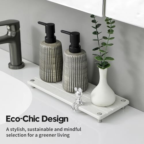 Razborci Instant Dry Sink Caddy Kitchen Sink Organizer, Quick Drying Stone Tray Diatomite Sponge Holder Soap Dish, Bathr