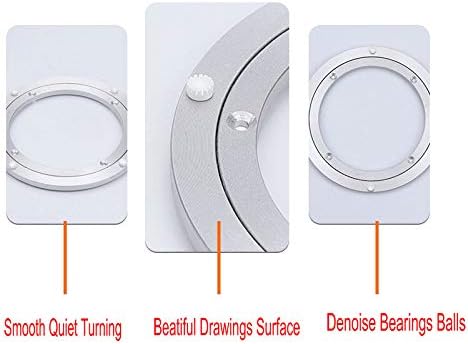 Aluminum Heavy Duty Lazy Susan Rotating Turntable Bearing Swivel Plate Hardware for Dining-Table (8 inch)