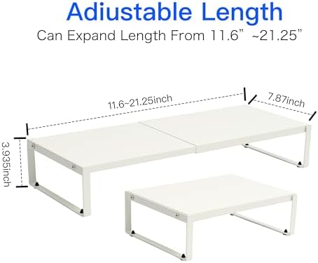 Adjustable Ergonomic Monitor Stand, Sturdy Metal Computer Riser