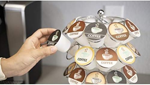 Nifty K Cup Holder – Compatible with K-Cups, Coffee Pod Carousel | 36 K Cup Holder, Spins 360-Degrees, Lazy Susan Platfo