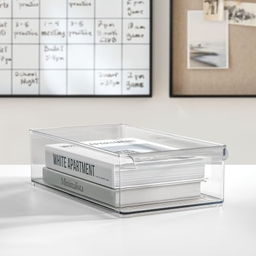 iDesign Stackable Fridge Storage Bin, Clear