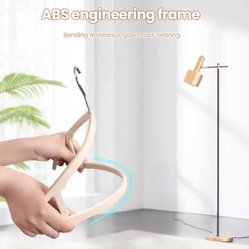 Jiang&Rong 60 Pack Beige Velvet Hangers