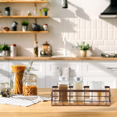Funrous 2 Pcs Metal Small Wire Basket Wall Hanging Wire Basket Hang Small Bathroom Kitchen Storage Organizer Toilet Pape