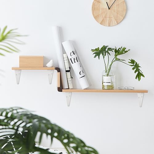 Lilaly 10 Pack Shelf Brackets 8 Inch Shelf Bracket, Heavy Duty L Brackets for Shelves for Hanging Floating Shelves Brack