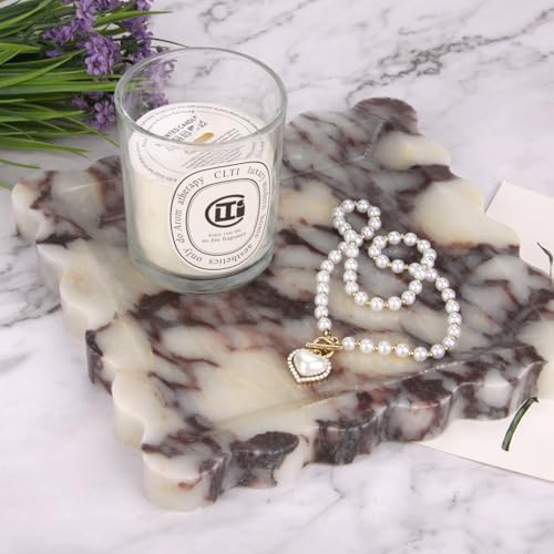 Square Marble Decorative Tray, Turkey Calacatta Viola, 8 * 8