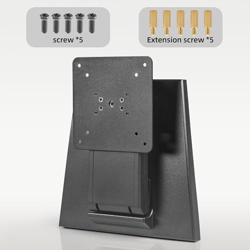 WEARSON Low Profile Monitor Stand - Foldable Touch Monitor MINI PC Stand Compatible with VESA 75x75 and 100x100mm Monito