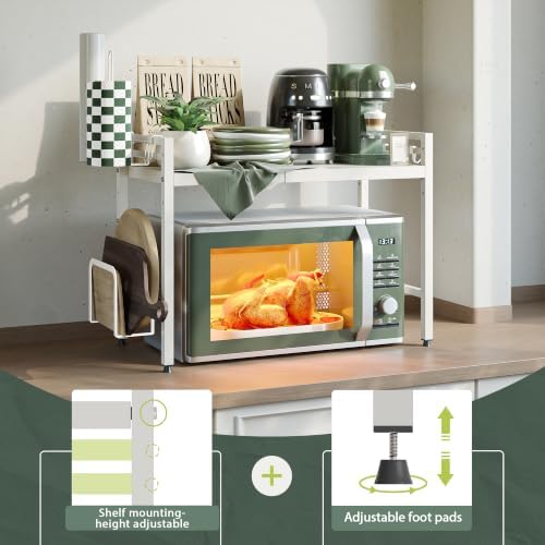NETEL 2 Tier Expandable Microwave Stand countertop,Microwave Oven Rack