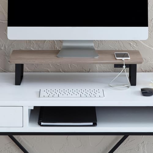 Anji Mountain Monitor Stand for Desk - Desktop Organizer & Laptop Riser, Ergonomic Monitor Riser, Space-Saving, Durable,