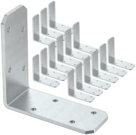 3"×3"×1.2" L Bracket for Wood, Angle Brace, Galvanized-16PCS