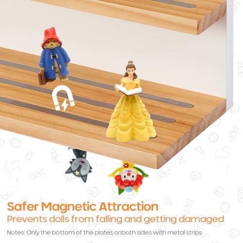 Gieanoo for Tonies Shelf 3 Tier Floating Shelf for 48 Characters,White