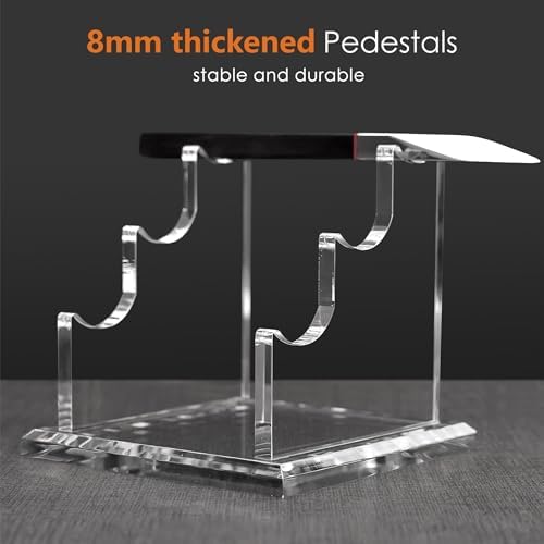 SANRUI 3 Tier Acrylic Pen Holder Display Stand, Clear Desk Pencil Rack