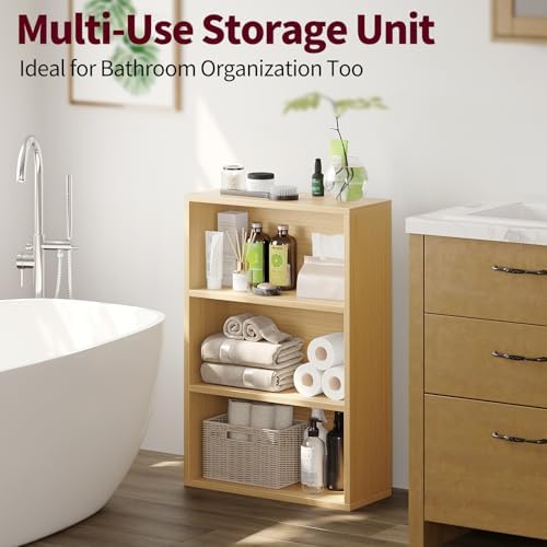 Book Shelf,3-Tier Bookshelf Storage Shelves, 35 Inch Bookcase