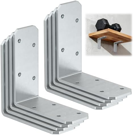 3"×3"×1.2" L Bracket for Wood, Angle Brace, Galvanized-8PCS