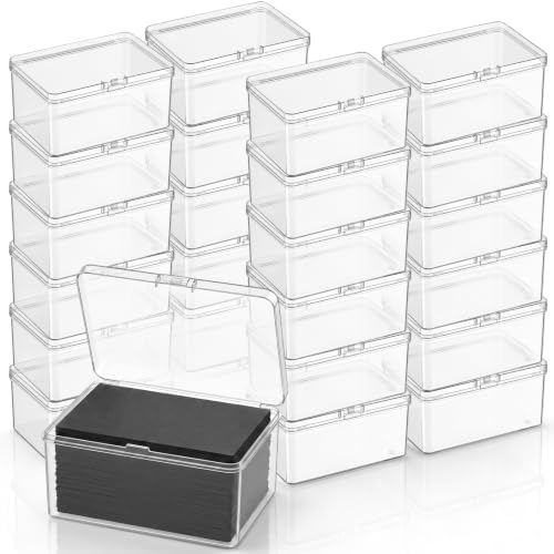 SATINIOR Small Clear Plastic Container Box, 4.3 x 3 x 2.2in
