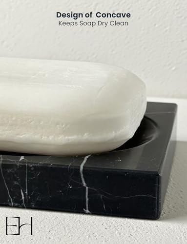Marble Soap Dish Tray, Soap Bar Holder for Bathroom Shower