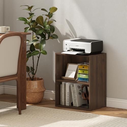 Tangkula 2-Cube Bookcase, Floor Standing Open Bookshelf, 5-Position Adjustable Shelf, Modern Display Shelf, Anti-Topplin