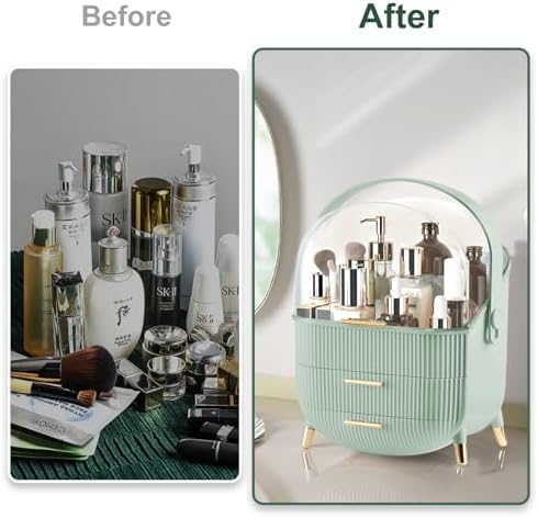 Makeup Organizer for Vanity, Large Capacity Skincare Organizer Countertop