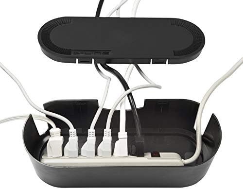 D-Line Small Black Cable Management Box and D-Line Black Cable Tube Bundle