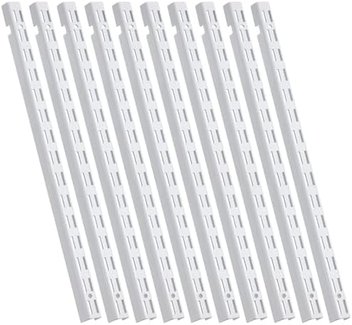 10 Pcs 30 Inch Dual Track Brackets Shelf System Upright Wall Shelving Rail
