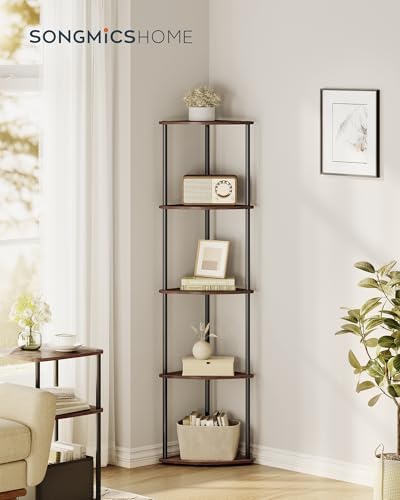SONGMICS HOME 5-Tier Corner Shelf, Toolless Assembly