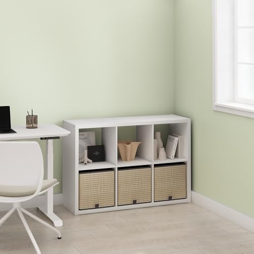 Bayan 6 Cube Storage Organizer, Bookshelf, Storage Shelf, with Open Back for Living Room, Bedroom, Home Office, White