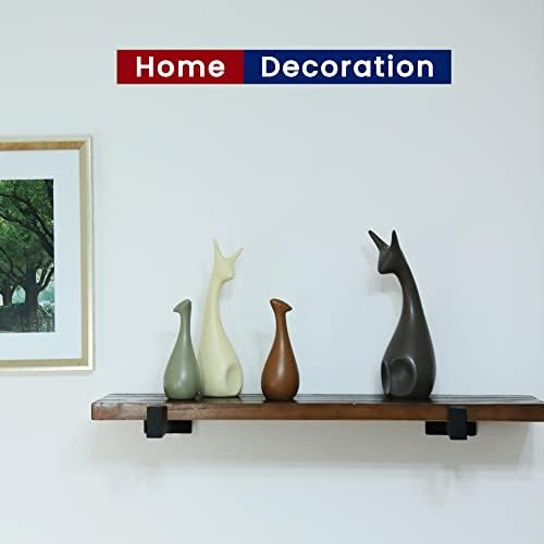 Shelf Brackets 6 Pack Thickened Heavy Duty Floating Shelf Brackets 12 inches (Actual 11.25",Wall Mounted Industrial Meta