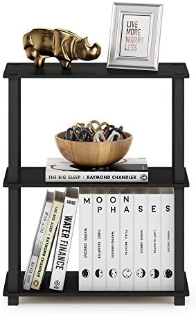 Furinno TURN-S-TUBE Storage Shelves, 3-Tier Book Shelf, Corner Shelf, Toolless Open Shelves, for Organization and Storag