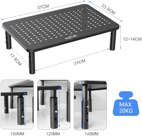 suptek Computer Monitor Stand Riser,Monitor Riser for Laptop, Printer, Notebook and All Flat Screen TV Display with Vent