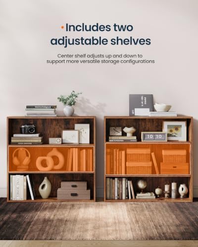 SONGMICS HOME 3-Tier Bookshelf, Shelving Unit