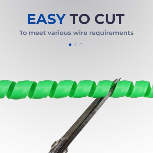 5/16" Spiral Cable Wrap, Plastic Wire Wrap Cord Protectors from Pets No Chew, Spiral Cable Management Sleeve Organizer f
