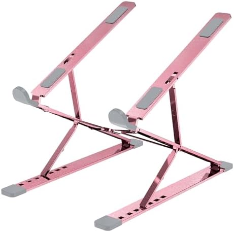 Portable Laptop Riser, Adjustable Laptop Stand,Aluminum Laptop Stand for Desk Foldable, Ergonomic Computer Notebook Stan