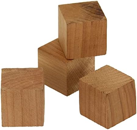 Household Essentials 24‑Piece Set Cedar Kit, Set of 12 Cedar Blocks and 12 Cedar Cubes, All‑Natural Protection