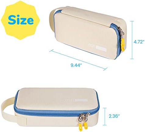 ECHSRT Large Pencil Case, Aesthetic Pen Pouch with Big Capacity, Minimalist Portable Stationery Bag with Handle for Office Organizer Aesthetic Pencil Cases