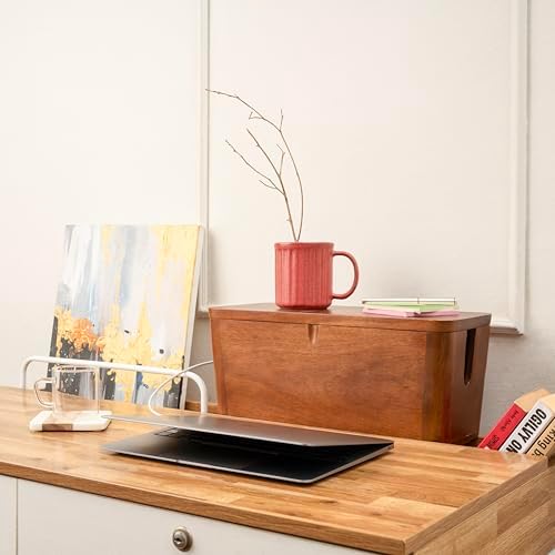 Extra Large Cable Management Box, Power Strip & Cord Hider, Desk Organizer