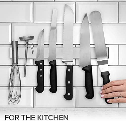 Modern Innovations Magnetic Knife Holder for Wall and Fridge - 14" Knife Magnetic Strip, Magnet Kitchen Knife Holder and