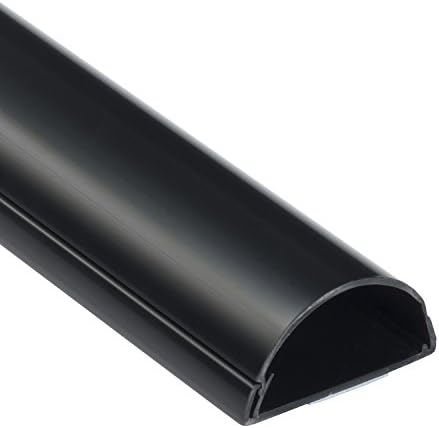 D-Line Half Round Cord Hider, Patented Cable Cover, Hide TV Wall Mount Wires, Raceway for Cords, Decorative Wire Covers,