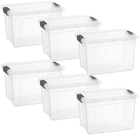 Superio 8.7 Quart Clear Plastic Storage Boxes with Lids, Stackable Organizer Containers, BPA-Free Storage Bins for Home,
