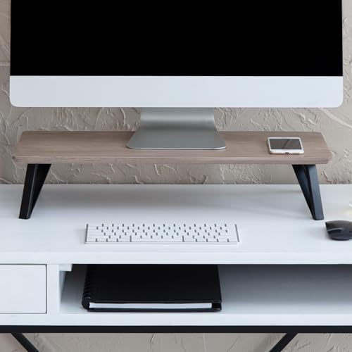 Anji Mountain Monitor Stand for Desk - Desktop Organizer & Laptop Riser, Ergonomic Monitor Riser, Space-Saving, Durable,