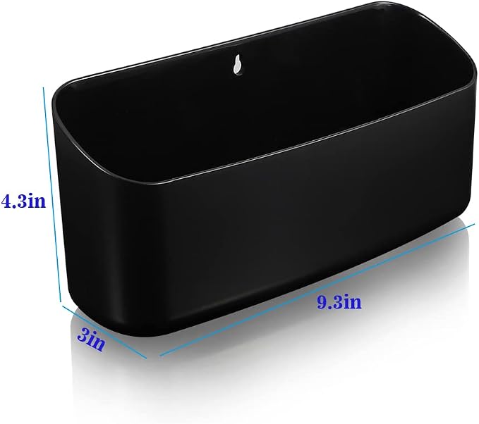 Picowe Magnetic Laundry Storage, Large Lint Holder Bin for Laundry Room, Space-Saving Trash Container Hanging on Dryer, Washer or Wall Mount Trash Bin, M - Black