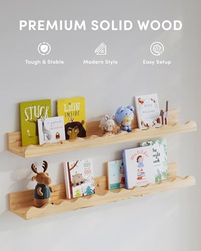 Seocry Nusery Shelves (23 Inches, Wood)