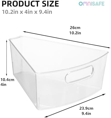 Lazy Susan Organizer Bins,10.2”x 9.4”x 4”, 26" Diameter(4)