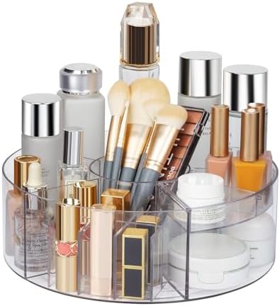 360° Rotating Makeup Organizer, 10" Clear Turntable Lazy Susan Organizer for Vanity, Bathroom Counter, Cabinet, Spinning