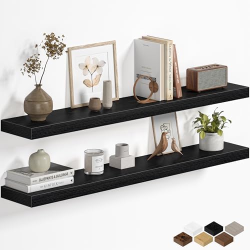 Fun Memories Floating Shelves for Wall 40 Inch, Set of 2 – Wall-Mounted Storage & Display Shelf with Invisible Bracket, 