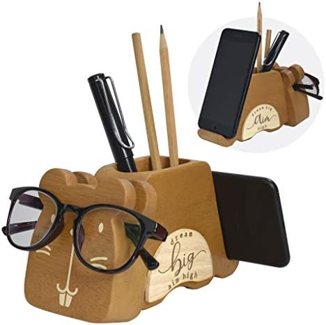 I'm Wood Multipurpose Eyeglass Phone Pen & Hamster Pencil Holder