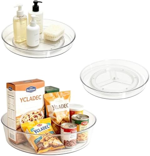 3 Pack Lazy Susan 11.5" 10.6" Turntable Organizer Pantry Cabinet